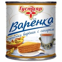 Сгущенка ВАРЕНАЯ с сах. 8,5%жир., 370г., в банке №7А Густияр